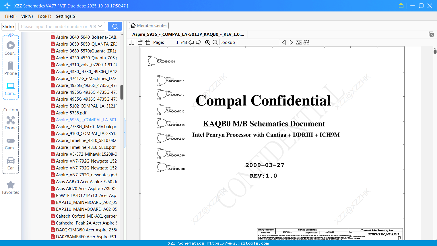 Laptop ACER Aspire_5935_-_COMPAL_LA-5011P_KAQB0_-_REV_1.0
